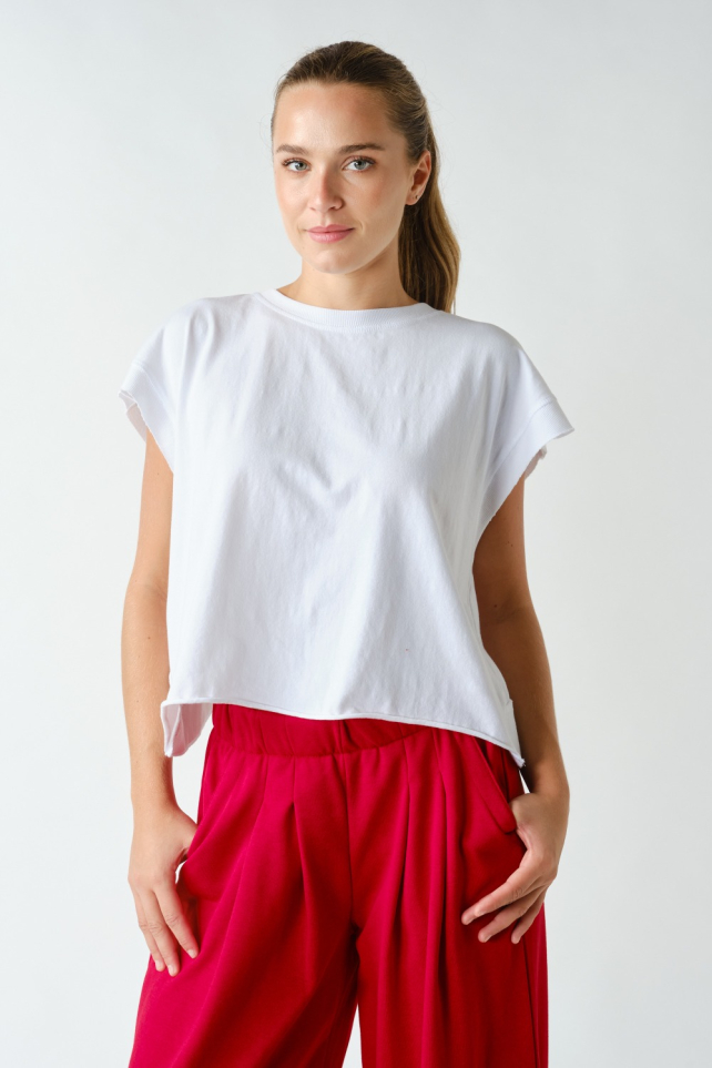Flow Open-Back Pima Cotton Tee(KT5940)