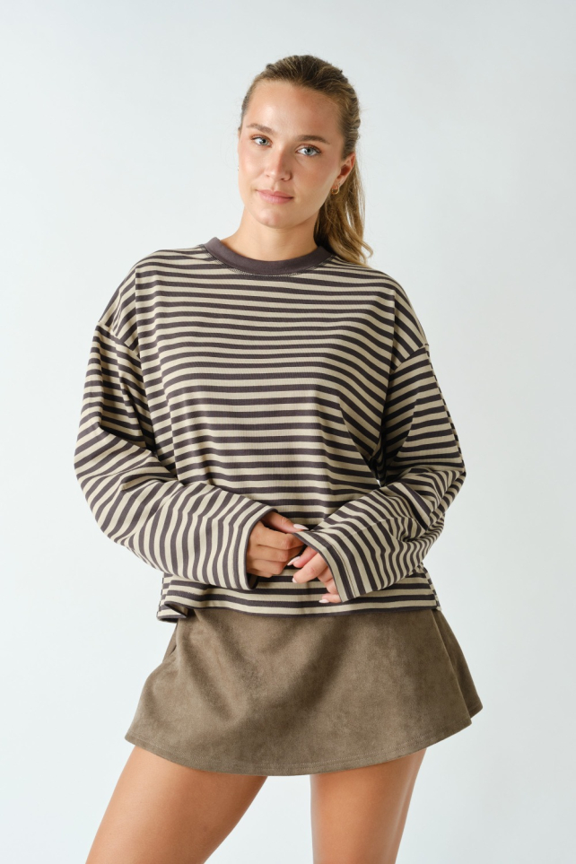 Horizon Striped Long-Sleeve Tee(KT6071)