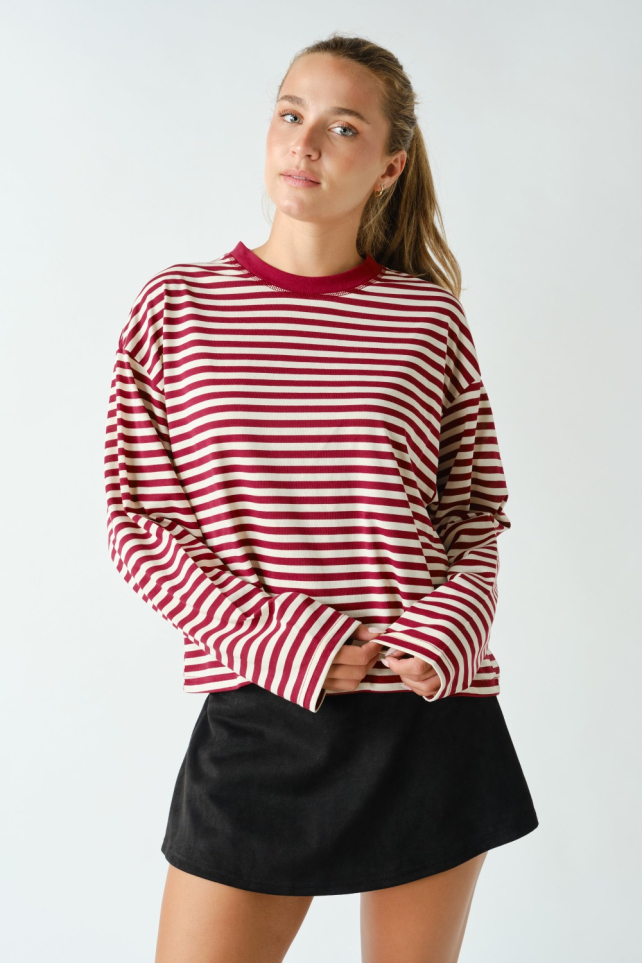 Horizon Striped Long-Sleeve Tee(KT6071)