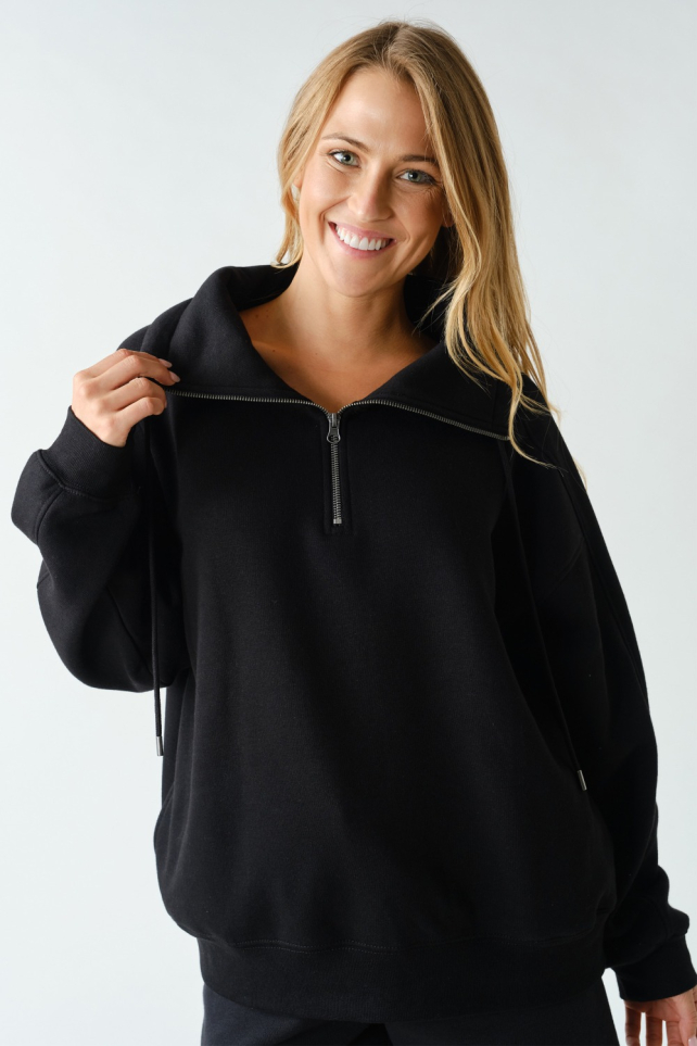 Cotton Fleece Half-Zip Pullover(KT6121)