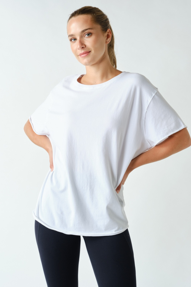Pima Cotton Center-Seam Oversized Tee(KT6150)