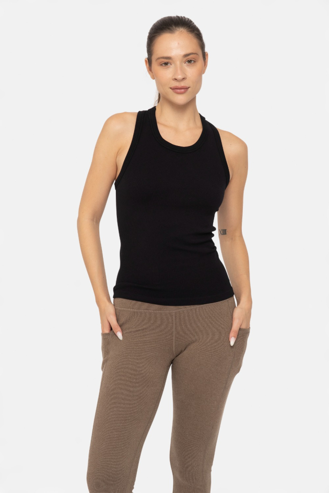 Seamless Ribbed Racerback Tank Top (X12244)