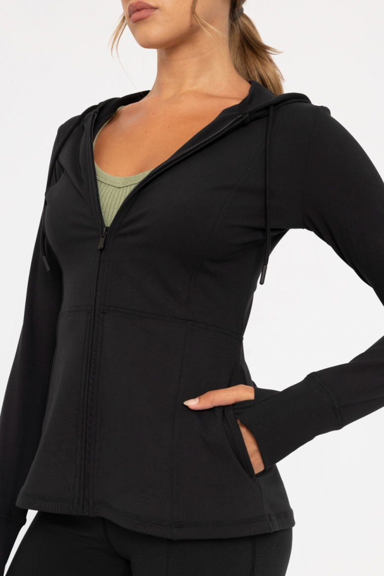 Fit & Flare Running Zip-Up Jacket (AJ7378)