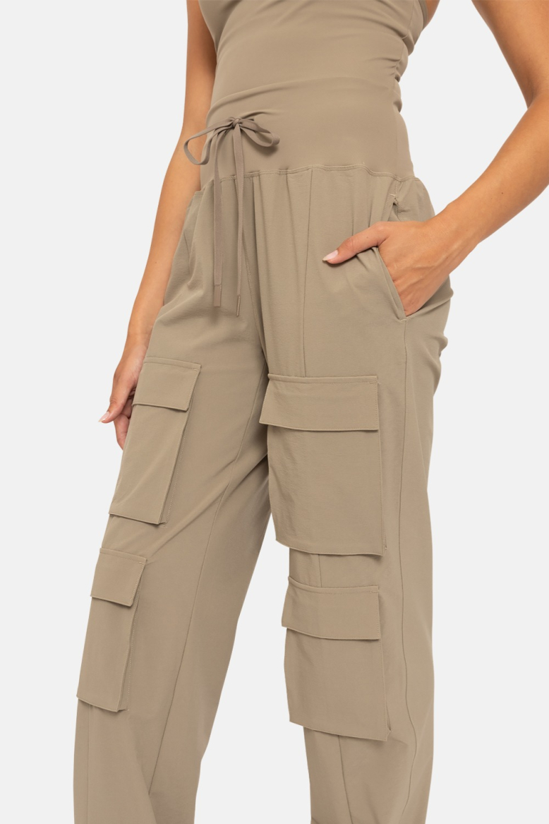 GREEN - Cargo Active Jumpsuit (AP7403)