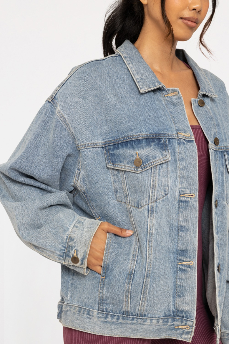 Boxy-Cut Denim Jacket (KJ11683)