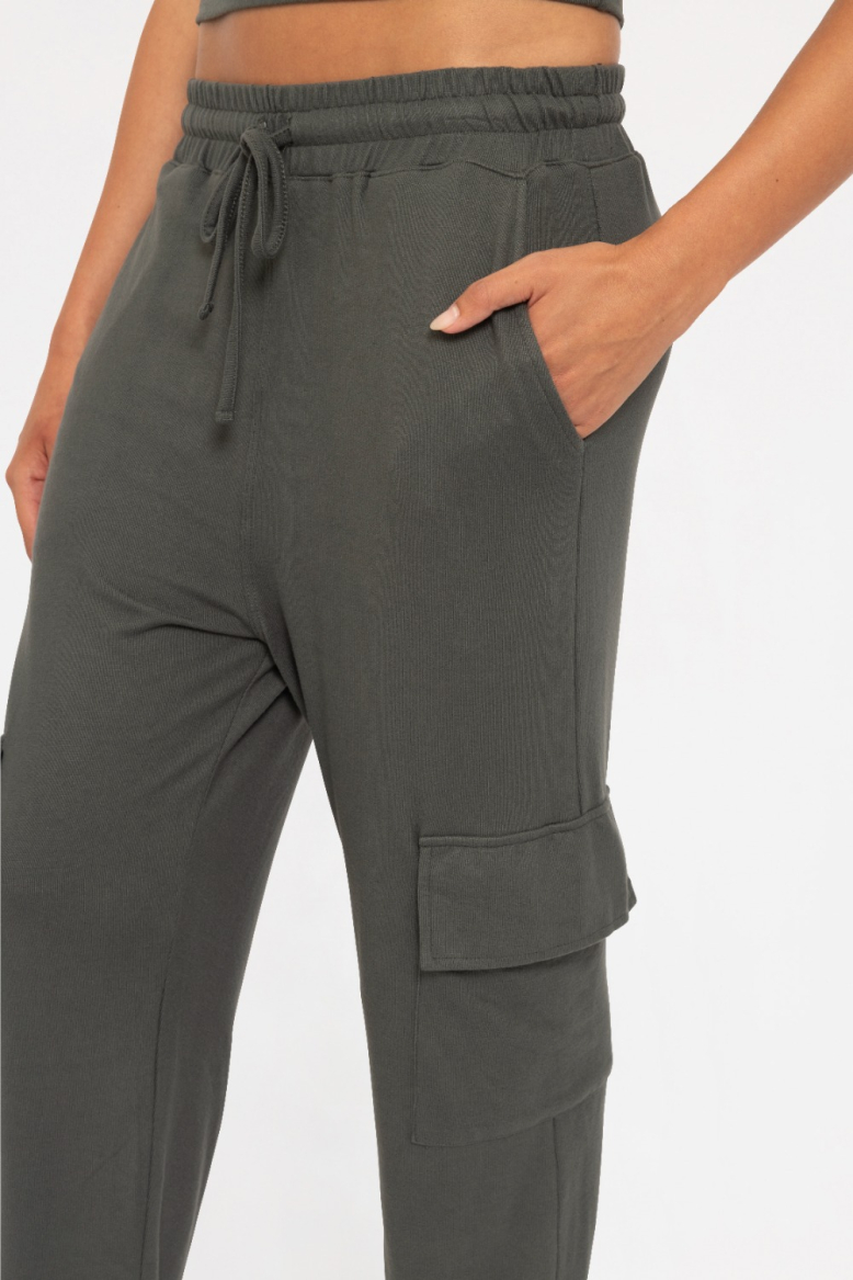 Brushed Hacci Cargo Lounge Jogger Pant (KP5082)