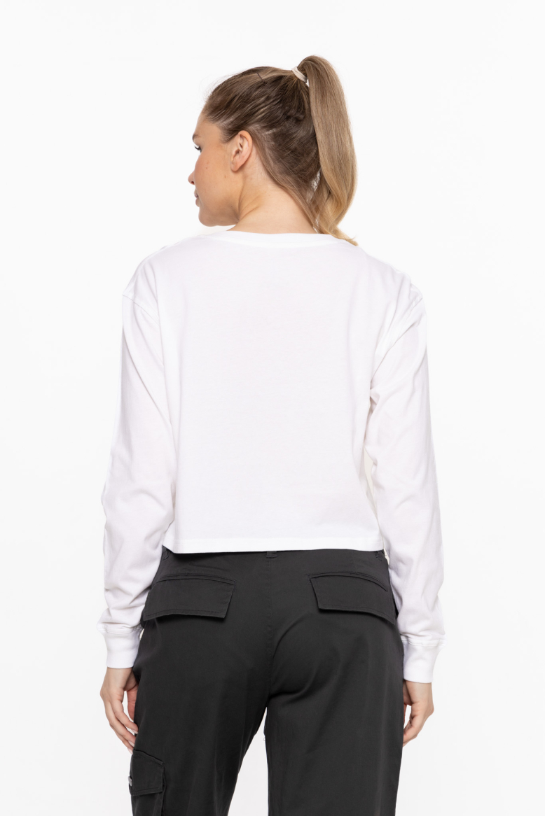 Organic Cotton Chic Crew Neck Henley Long Sleeve Top (KT5017)