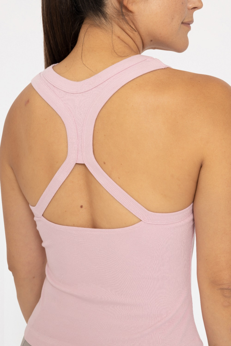 Cutout Keyhole Ribbed Racerback Tank Top (KT5093)