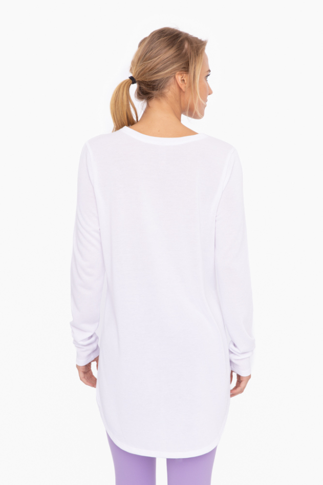 Long Sleeve Flow Top with Side Slits (9168D)