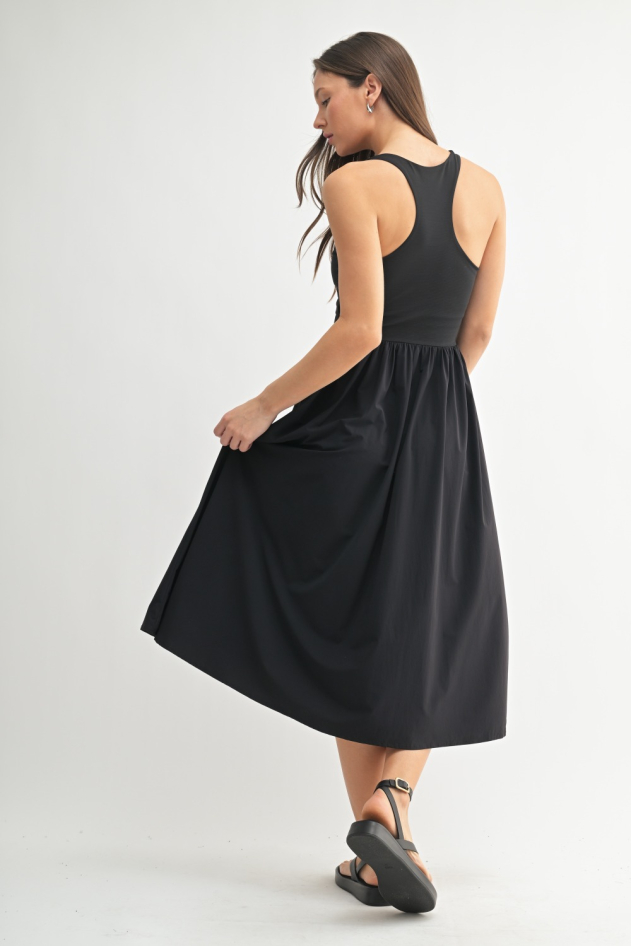 BreezeEase Rib Tank Midi Dress (AD7637)