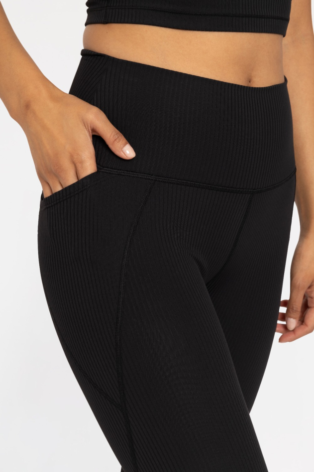 Soft Ribbed 7/8 High Waisted Leggings (APH7601)