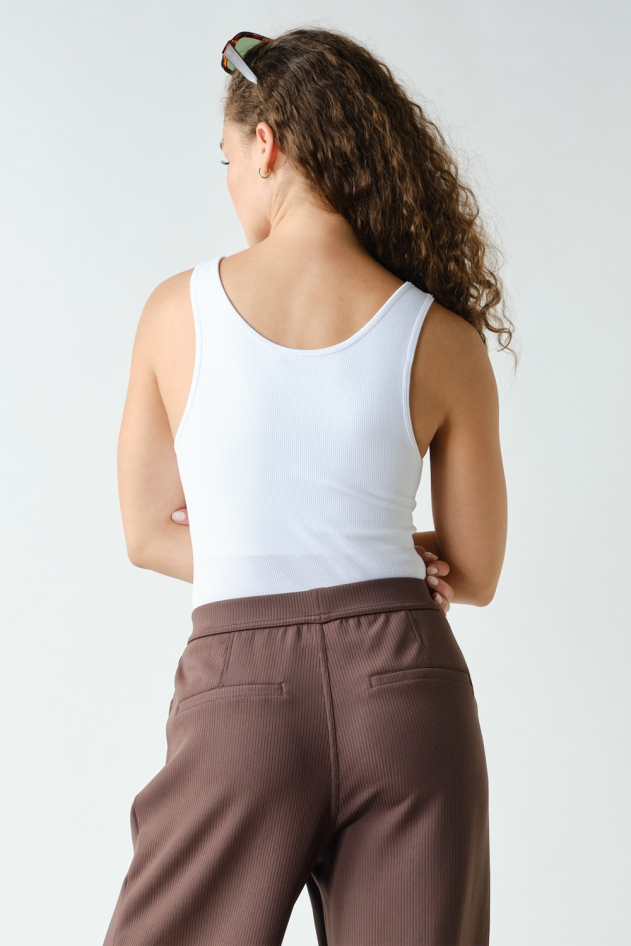 Classic Seamless Ribbed Tank with Built-in-Bra(AT7414)