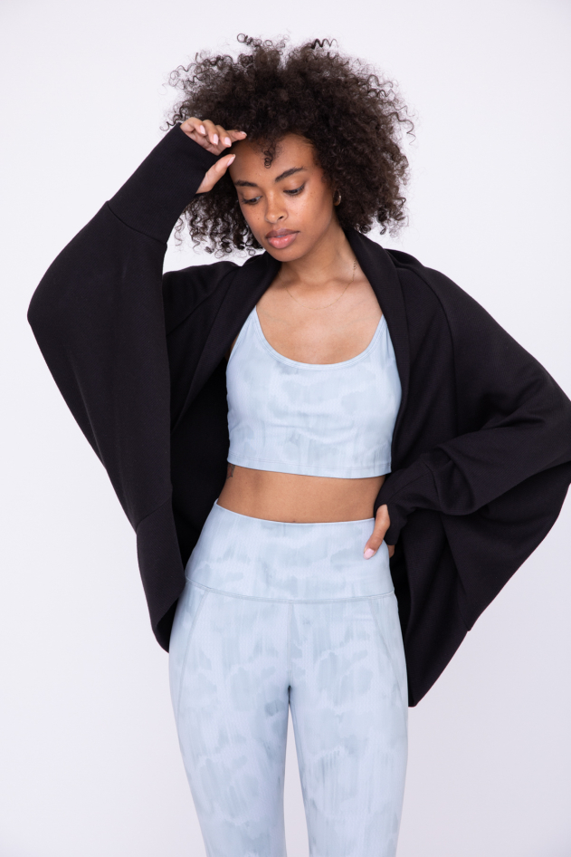 Open Front Dolman-Sleeved Shawl (KJ-BR0765)