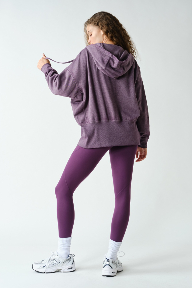 Fleece Hoodie Jacket with Tapered Sleeves(KJ11571)