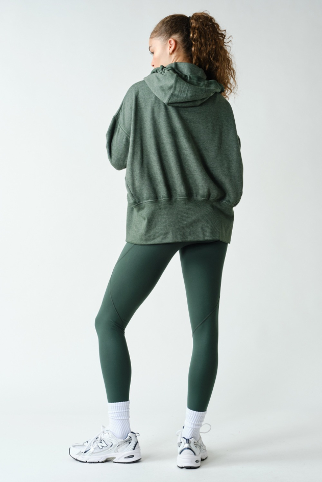 Fleece Hoodie Jacket with Tapered Sleeves(KJ11571)
