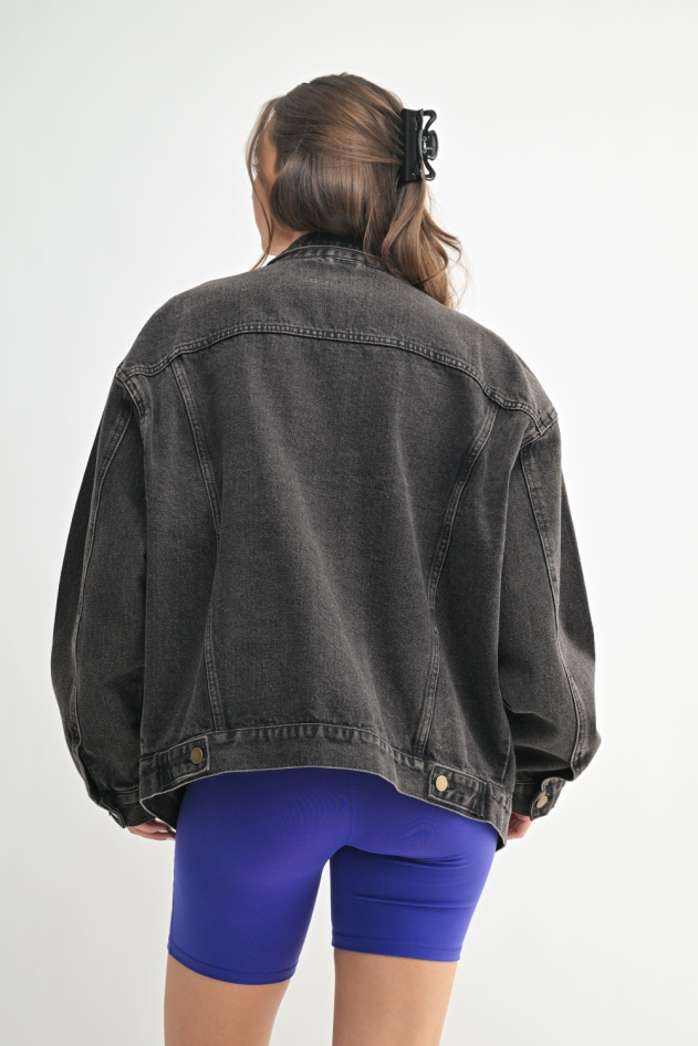 Boxy-Cut Denim Jacket(KJ11683)
