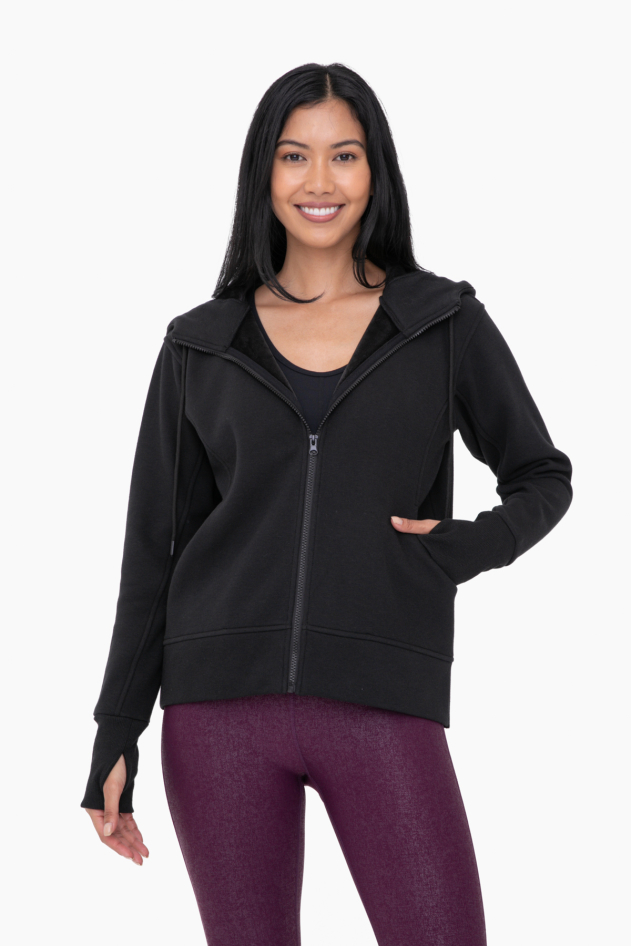 Fur Lined Zip-Up Hoodie (KJ11948)