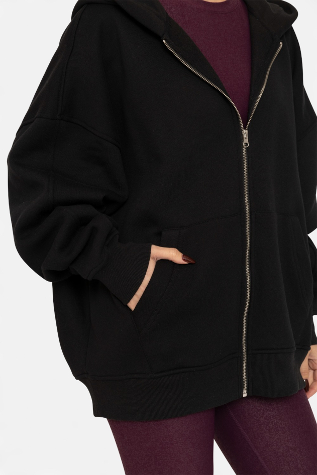 Oversized Comfort Zip Up Hoodie(KJ11979)