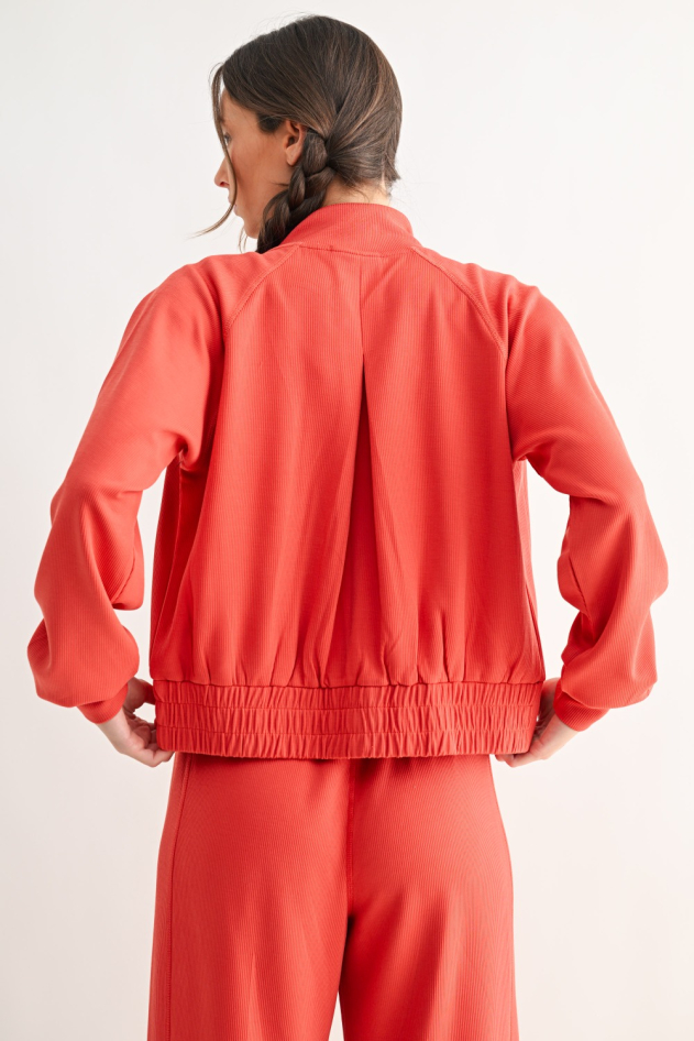 Luxe Sand Wash Rib Zip Jacket(KJ5417)