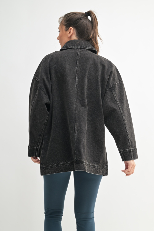 Boxy-Cut Denim Jacket (KJ5507)