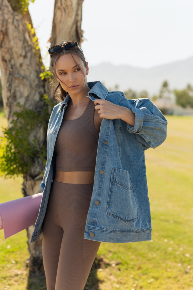 Boxy-Cut Denim Jacket(KJ5507)