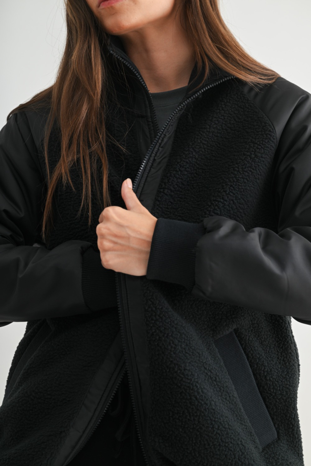 Alpine Fleece Zip Up Bomber Jacket(KJ5574)