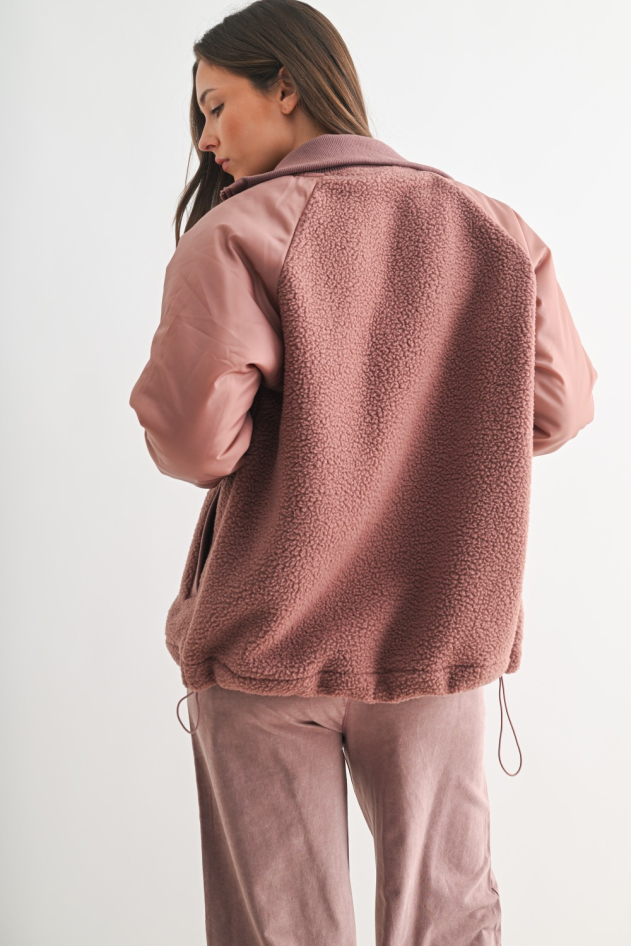 Alpine Fleece Zip Up Bomber Jacket(KJ5574)