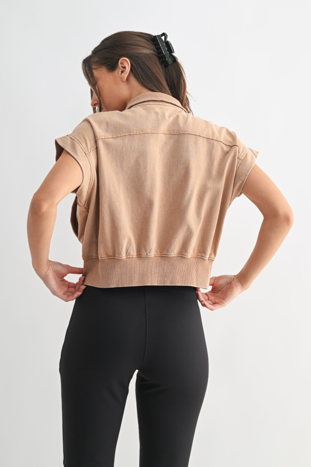 Trailstone Mineral Wash Cropped Vest(KJ5647)