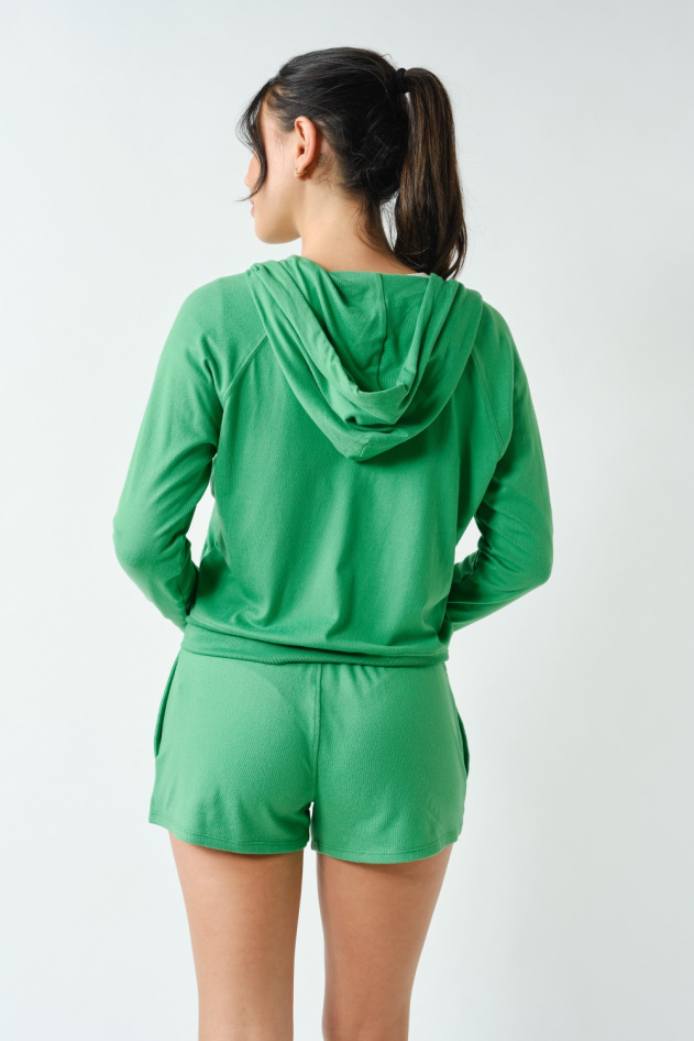 Brushed Hacci Lounge Zip-Up Hoodie(KJ5828)