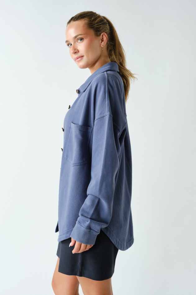 Rowen Mineral Wash Cotton Shacket(KJ5945)