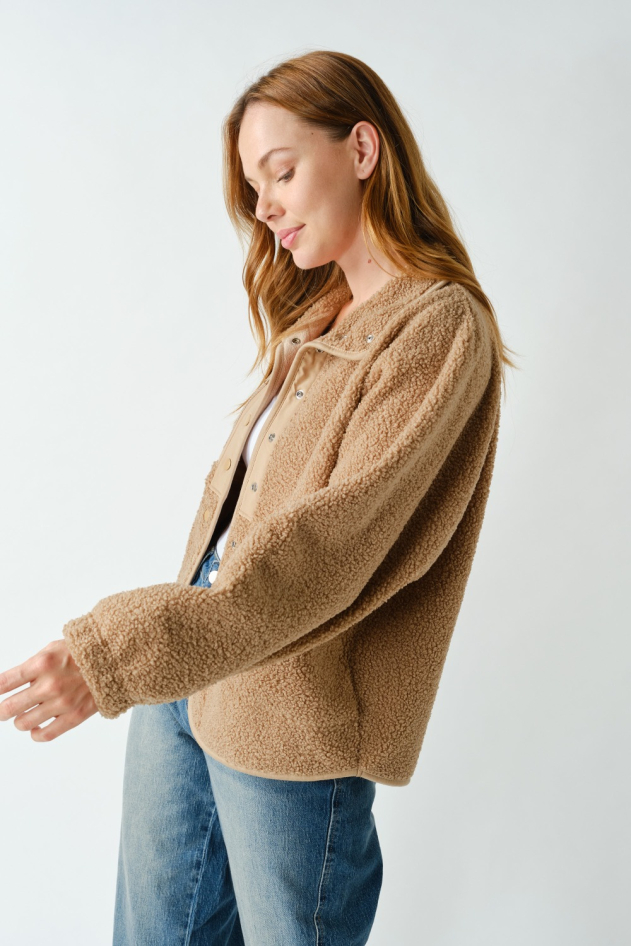 Sherpa Fleece Snap-Front Jacket (KJ5972)