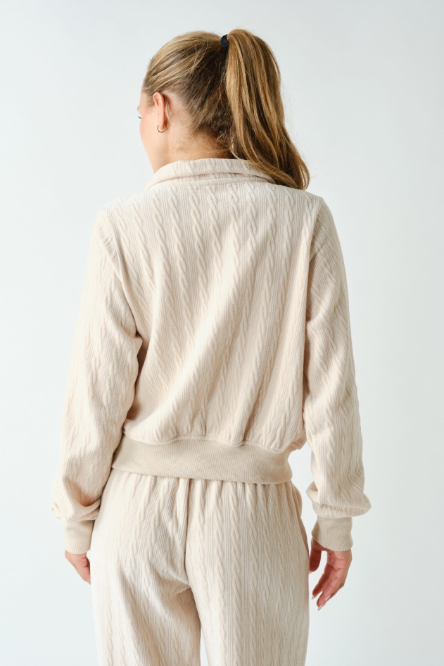 Groove-Track Textured Zip-Up Jacket(KJ5977)