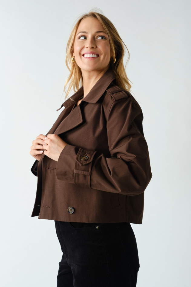 Tailored Cropped Trench Jacket(KJ6173)