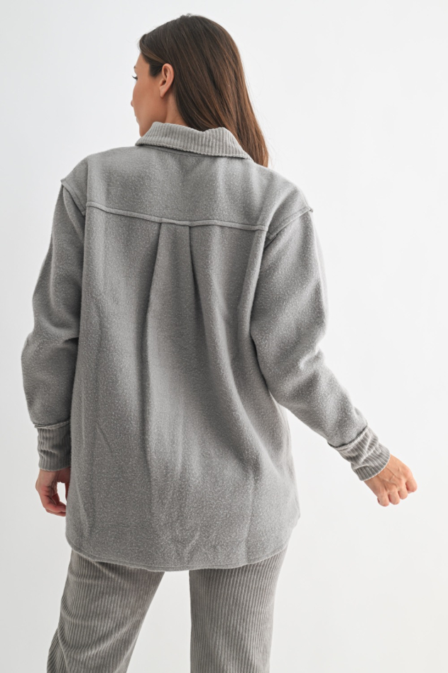 TerrainMix Corduroy & Fleece Shacket(KJZ12374)