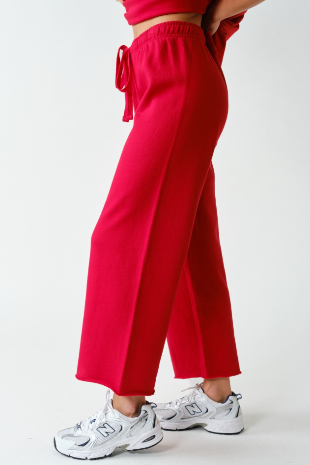 Malibu Wide-Leg Fleece Pants(KP5279)