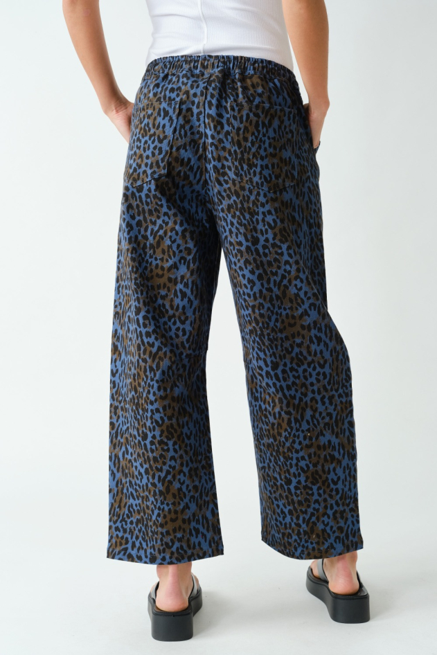 Leopard Lounge Wide-Leg Pants(KP5954)