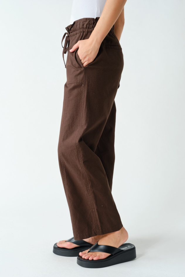 High-Waisted Paperbag Utility Pants(KP6013)