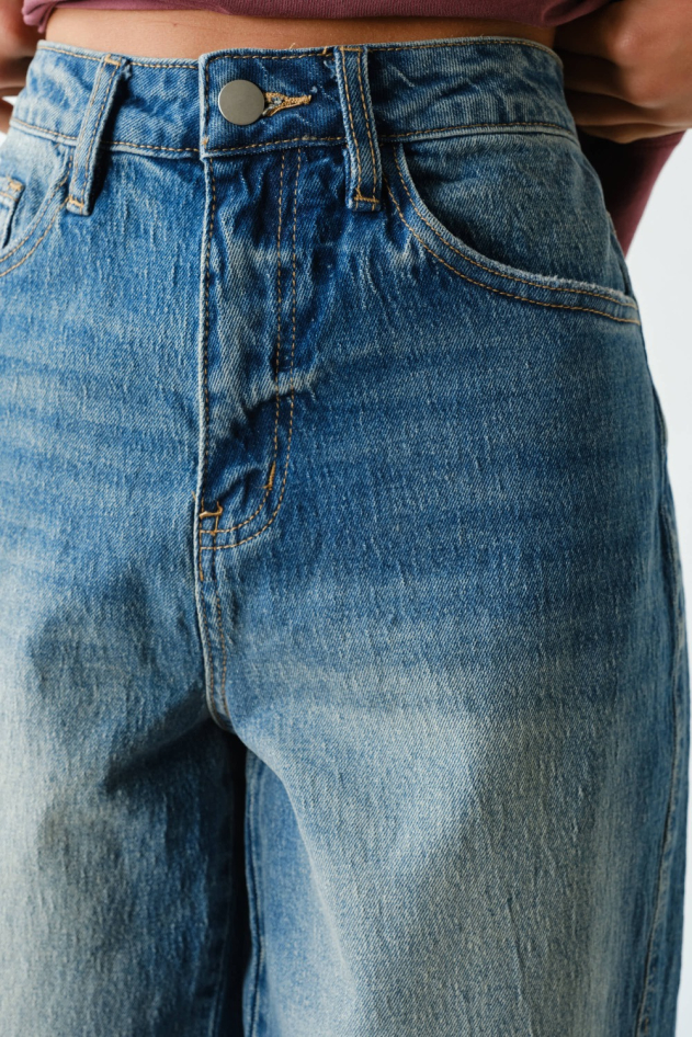 Melrose Denim Barrel Jeans(KP6020)