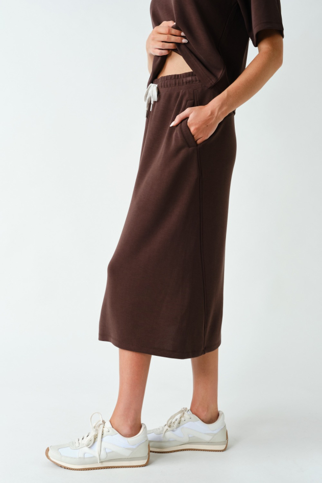 Laguna Drawstring Midi Skirt(KS6168)
