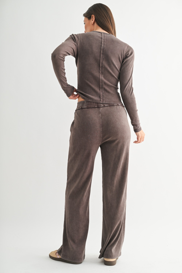 Drift Mineral Wash Cotton Lounge Set(KSET5611)