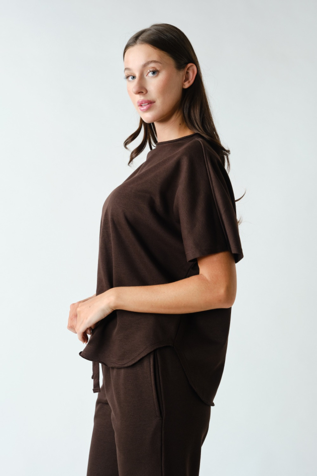 Boatneck Raw-Hem Lounge Set(KSET6056)