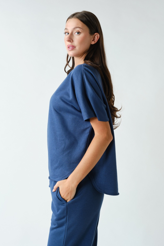 Boatneck Raw-Hem Lounge Set(KSET6056)