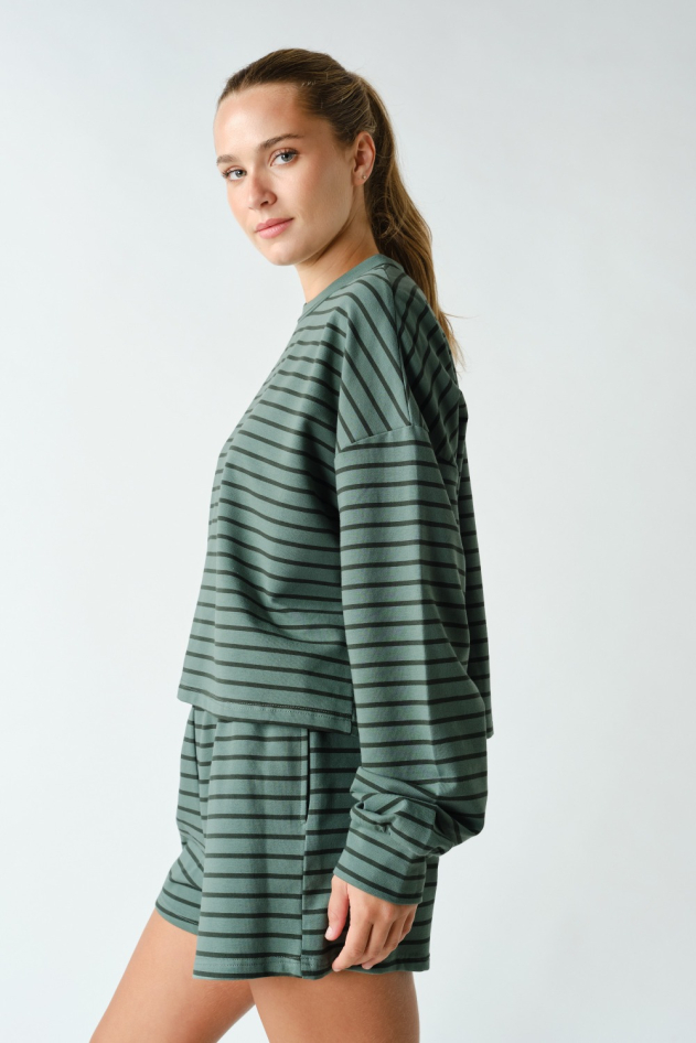 Sunday Long-Sleeve & Short Lounge Set(KSET6084)