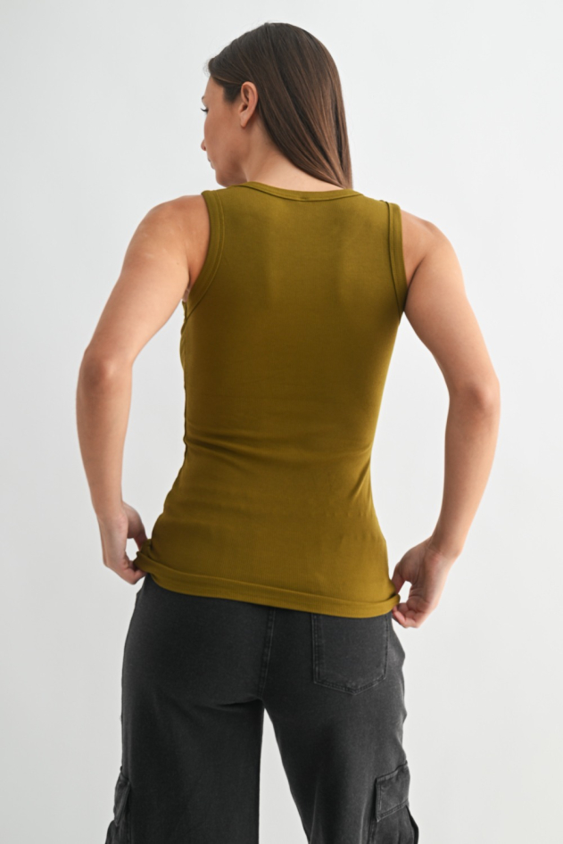 Essential Micro-Ribbed Athleisure Tank Top(KT11623)