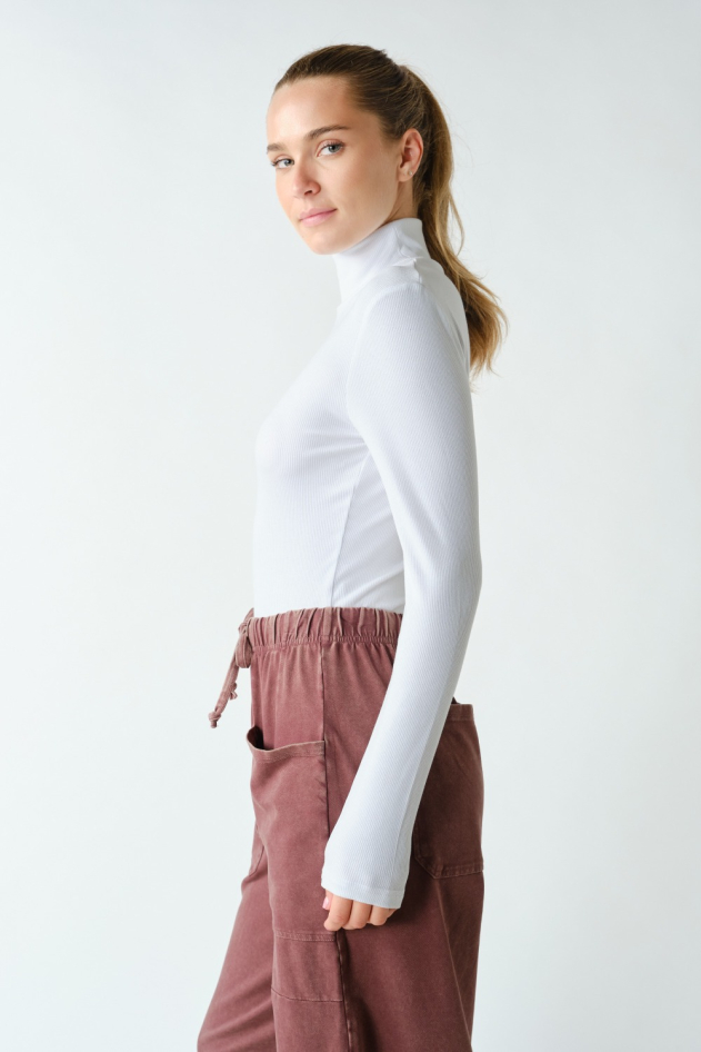 MICRO RIBBED LONG SLEEVE TURTLENECK(KT5007)