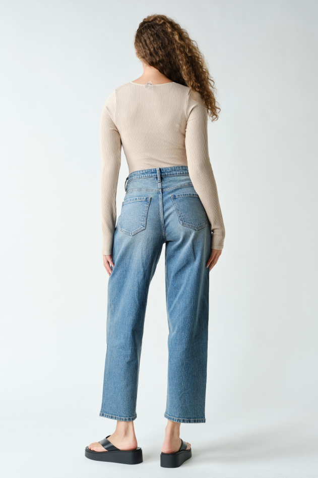 Seamless Ribbed Long Sleeve Top(KT5074)
