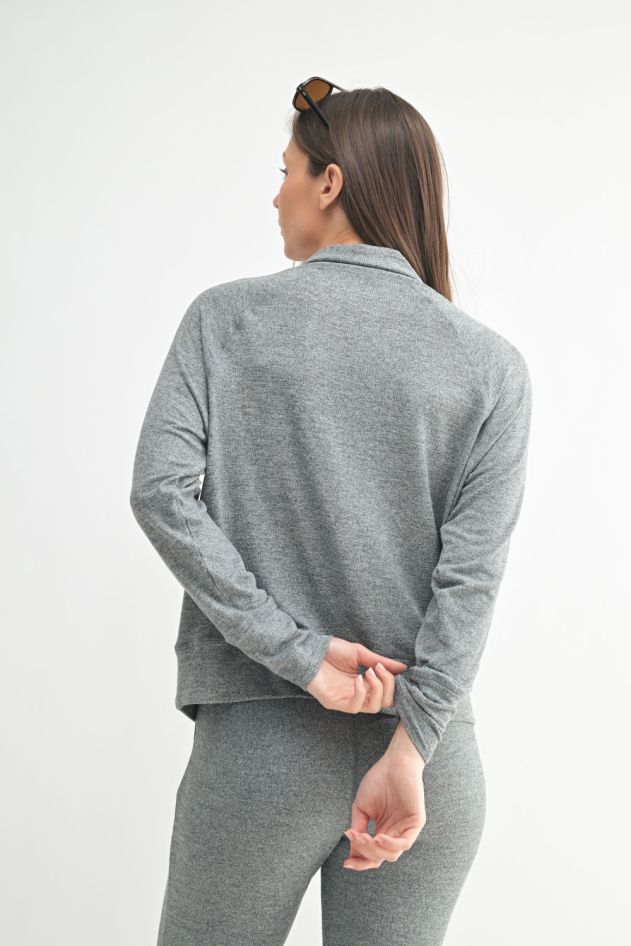 Brushed Hacci Cowl Neck Pullover (KT5461)