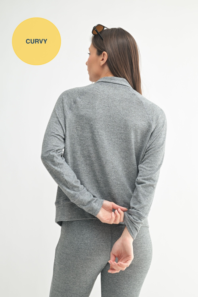 Cotton Blend Waffle Knit Oversized Long Sleeve (KT5461P)