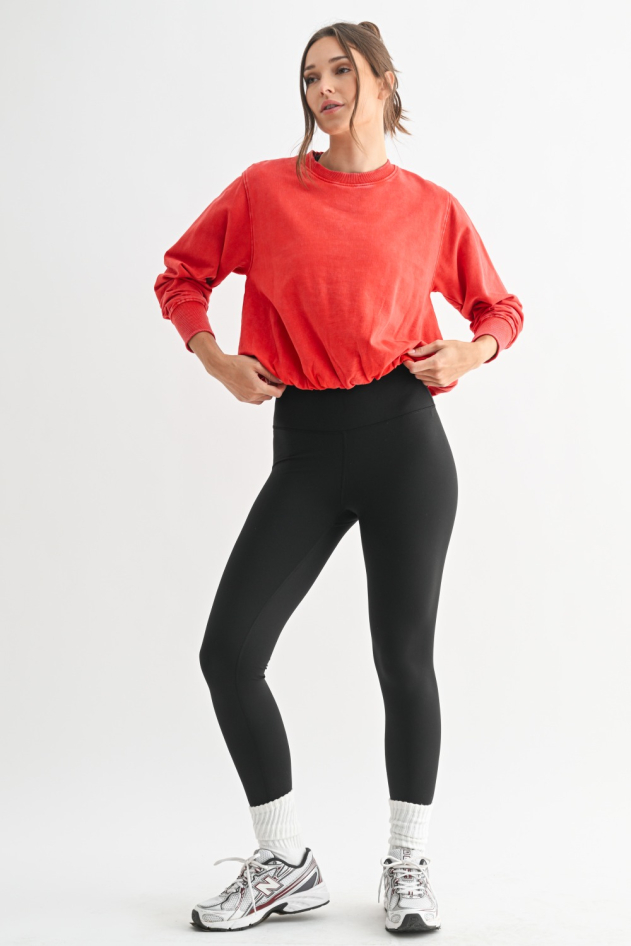 Mineral Cloud Bubble Hem Pullover(KT5670)