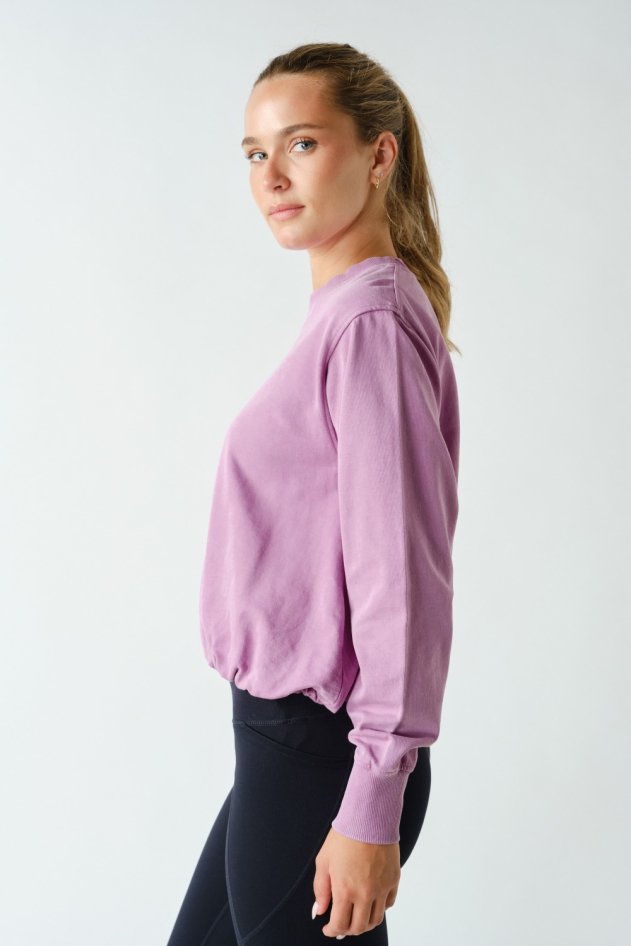 Mineral Cloud Bubble Hem Pullover(KT5670)